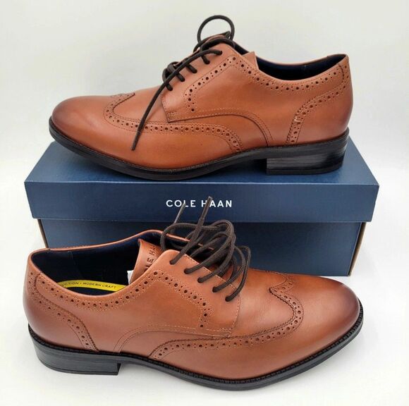 Cole Haan Other - Cole Haan Grand+ Wingtip Oxford Dress Shoes British Tan C37330 Men's Size 11 NEW